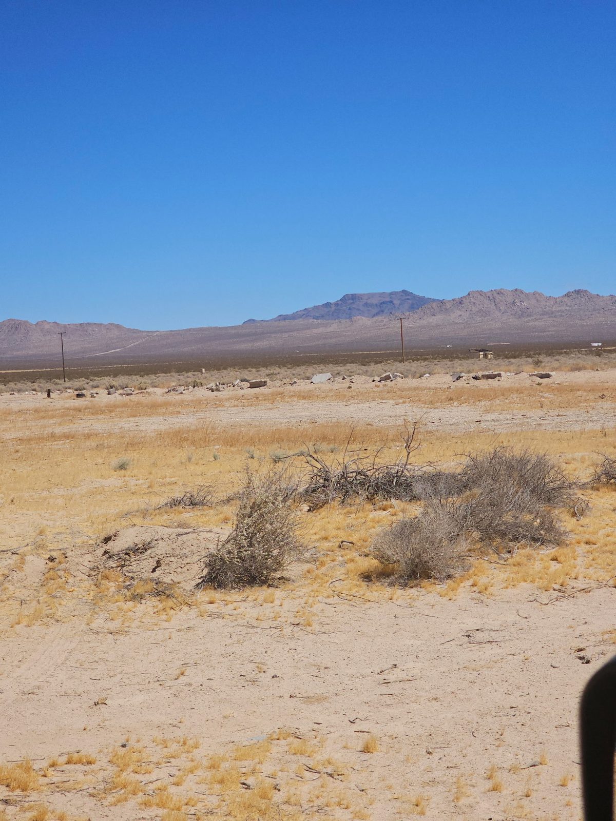 View north across the parcel toward the Granite Mountains